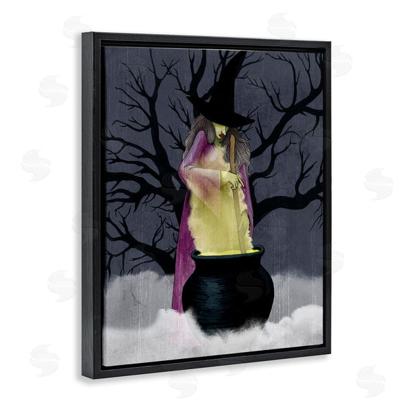 Stupell Industries Grace Popp | Witch Stirring Smokey Cauldron Wall Art