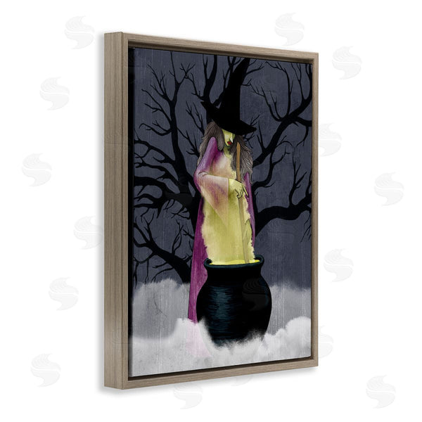 Stupell Industries Grace Popp | Witch Stirring Smokey Cauldron Wall Art
