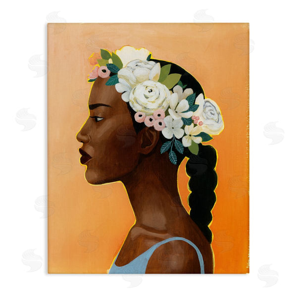 stupell industries Grace Popp | Woman Wearing Rose Crown Wall Art