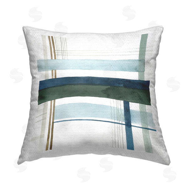 Stupell Industries Grace Popp | Woven Green Hue Pattern Printed Throw Pillow