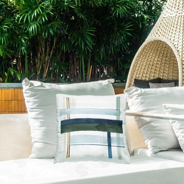 Stupell Industries Grace Popp | Woven Green Hue Pattern Printed Throw Pillow