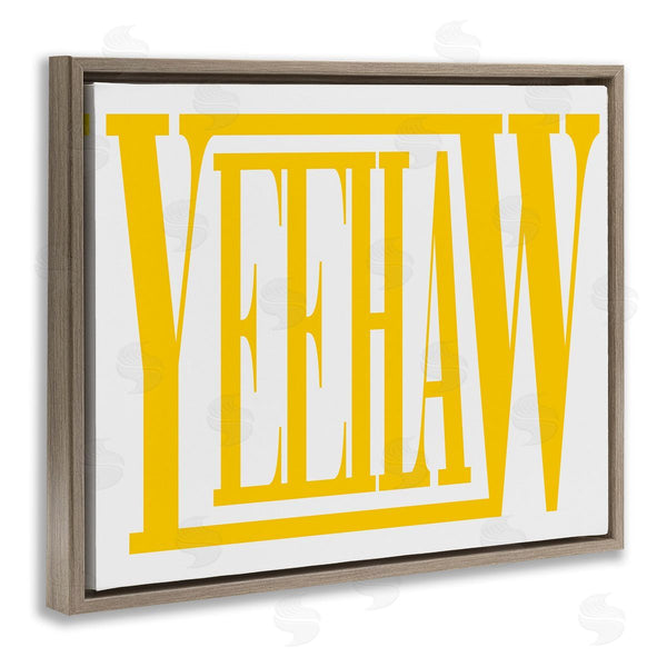 Stupell Industries Grace Popp | Yeehaw Yellow Typography Wall Art
