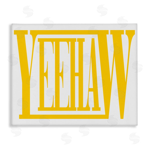 stupell industries Grace Popp | Yeehaw Yellow Typography Wall Art