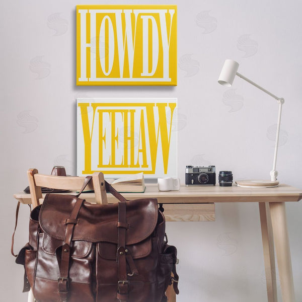 Stupell Industries Grace Popp | Yellow Howdy & Yeehaw Wall Art
