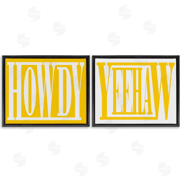 Stupell Industries Grace Popp | Yellow Howdy & Yeehaw Wall Art