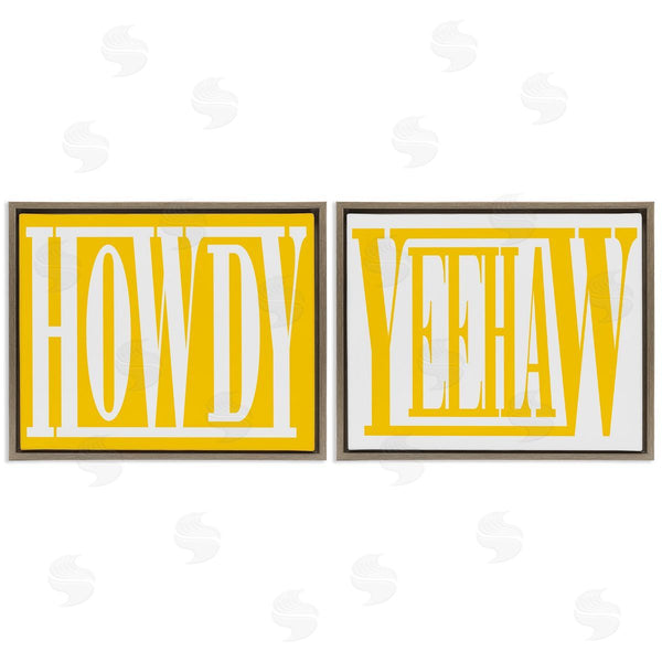 Stupell Industries Grace Popp | Yellow Howdy & Yeehaw Wall Art