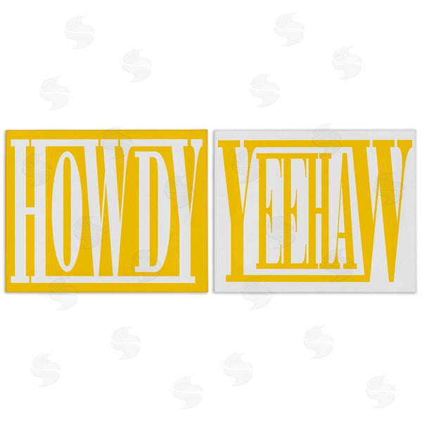 stupell industries Grace Popp | Yellow Howdy & Yeehaw Wall Art