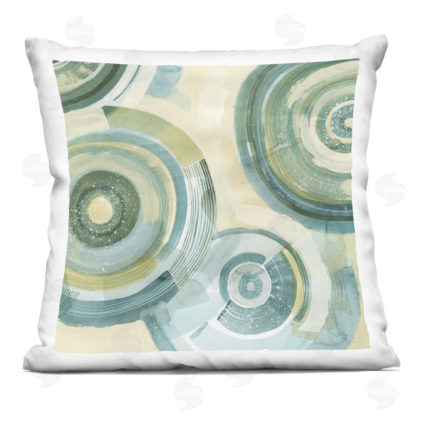 stupell industries Grace Popp | Yellow Passiflora Circles Printed Throw Pillow