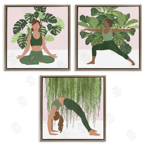 Stupell Industries Grace Popp | Yoga Poses Figures Namaste Relaxation Self-Care Wall Art