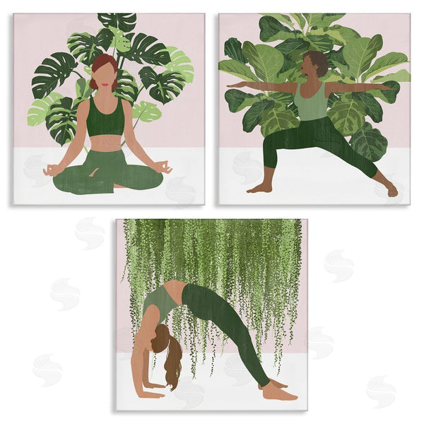 stupell industries Grace Popp | Yoga Poses Figures Namaste Relaxation Self-Care Wall Art