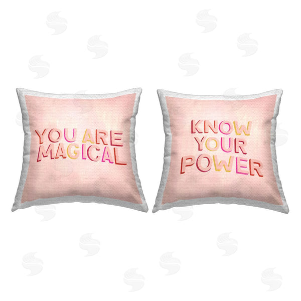 Stupell Industries Grace Popp | You Are Magical Motivational Printed Throw Pillow Set