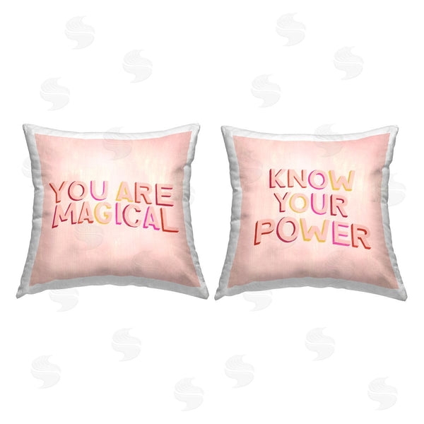stupell industries Grace Popp | You Are Magical Motivational Printed Throw Pillow Set