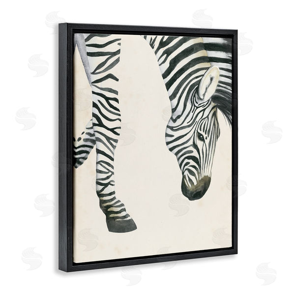 Stupell Industries Grace Popp | Zebra Grazing Striped Safari Animal