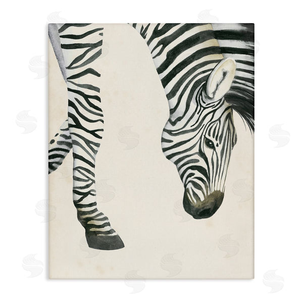 stupell industries Grace Popp | Zebra Grazing Striped Safari Animal