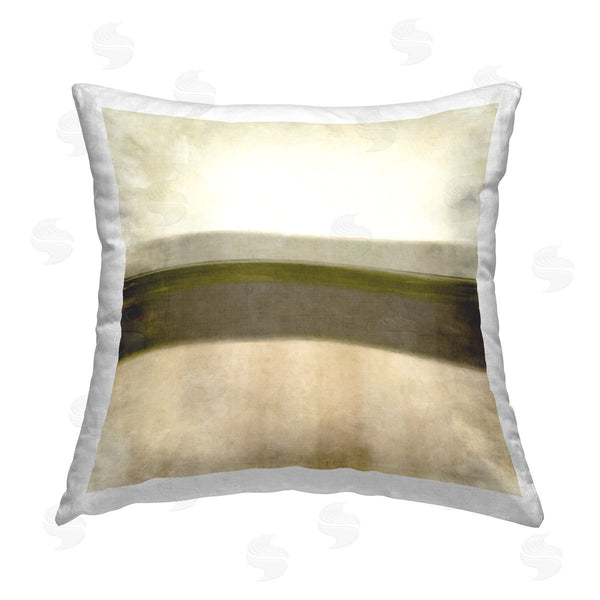 stupell industries Graffi*tee Studios | Abstract Neutral Landscape Printed Throw Pillow