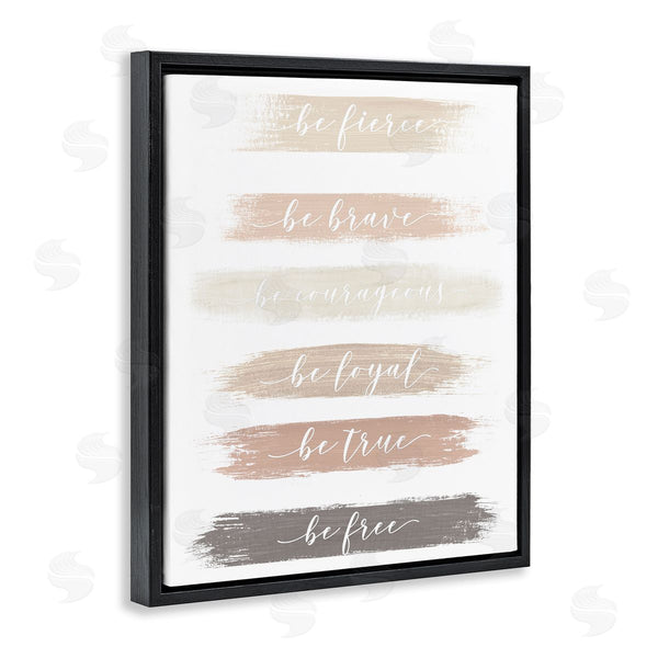 Stupell Industries Graffi*tee Studios | Be Free Encouraging Paint Brush Stroke Neutral Tones Wall Art