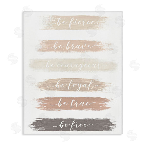 stupell industries Graffi*tee Studios | Be Free Encouraging Paint Brush Stroke Neutral Tones Wall Art