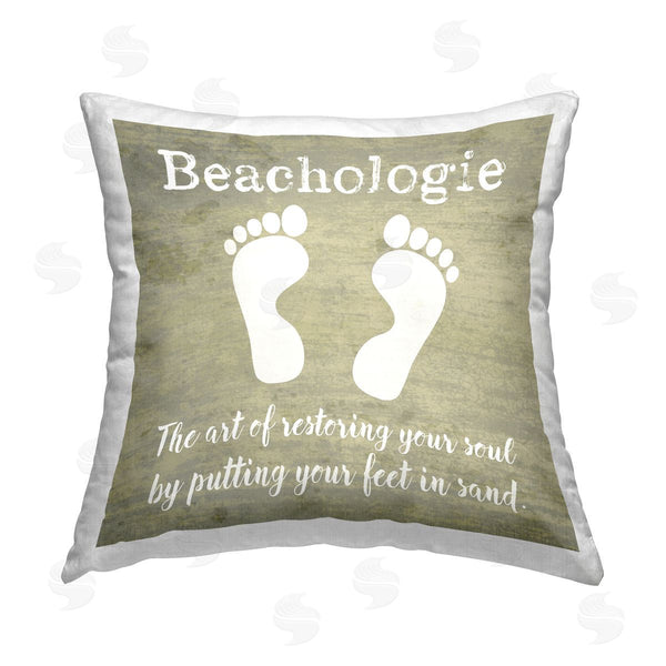 stupell industries Graffi*Tee Studios | Beachologie Definition Phrase Printed Throw Pillow