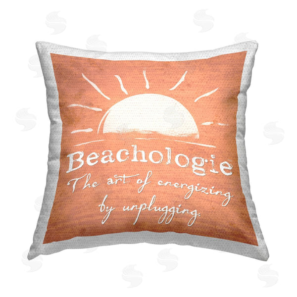 Stupell Industries Graffi*Tee Studios | Beachologie Energize By Unplugging Printed Throw Pillow