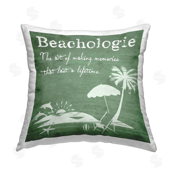 stupell industries Graffi*Tee Studios | Beachologie Making Memories Phrase Printed Throw Pillow