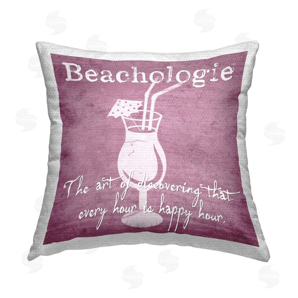 Stupell Industries Graffi*Tee Studios | Beachologie Summer Cocktail Phrase Printed Throw Pillow