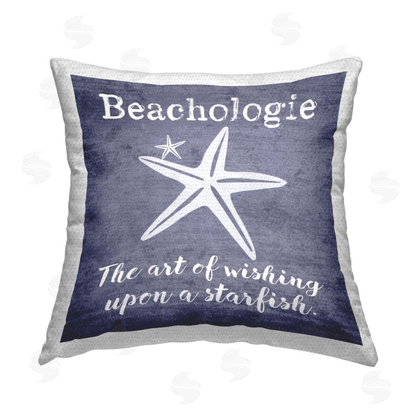 Stupell Industries Graffi*Tee Studios | Beachologie Wish Upon Starfish Printed Throw Pillow