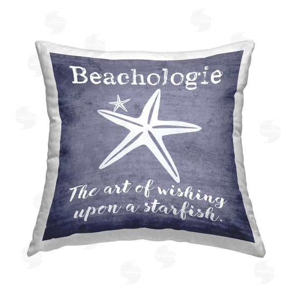 stupell industries Graffi*Tee Studios | Beachologie Wish Upon Starfish Printed Throw Pillow