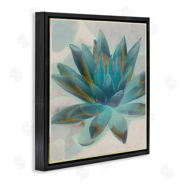 Stupell Industries Graffi*tee Studios | Blue Lotus Flower Petals Abstract Nature Plant Wall Art