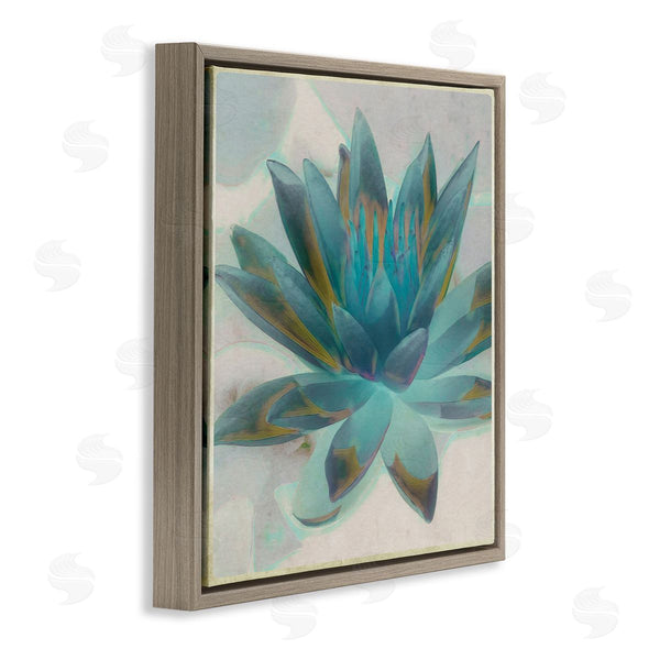 Stupell Industries Graffi*tee Studios | Blue Lotus Flower Petals Abstract Nature Plant Wall Art