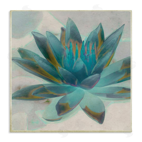 stupell industries Graffi*tee Studios | Blue Lotus Flower Petals Abstract Nature Plant Wall Art