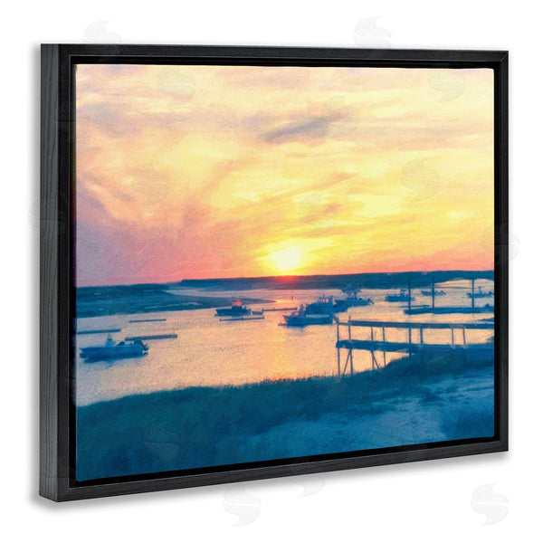 Stupell Industries Graffi*tee Studios | Boats Illuminated At Sunset Wall Art