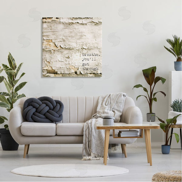 Stupell Industries Graffi*tee Studios | Breathe You'll Get Through Encouraging Flaked Tree Wall Art
