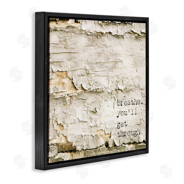 Stupell Industries Graffi*tee Studios | Breathe You'll Get Through Encouraging Flaked Tree Wall Art