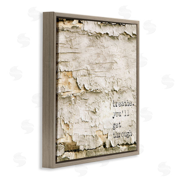 Stupell Industries Graffi*tee Studios | Breathe You'll Get Through Encouraging Flaked Tree Wall Art