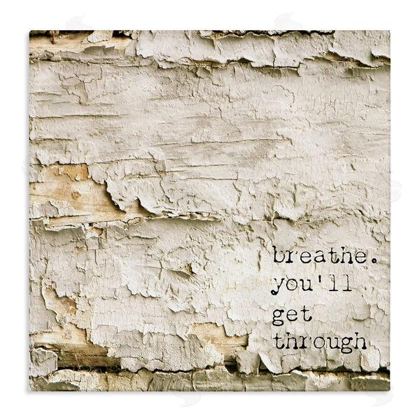 stupell industries Graffi*tee Studios | Breathe You'll Get Through Encouraging Flaked Tree Wall Art