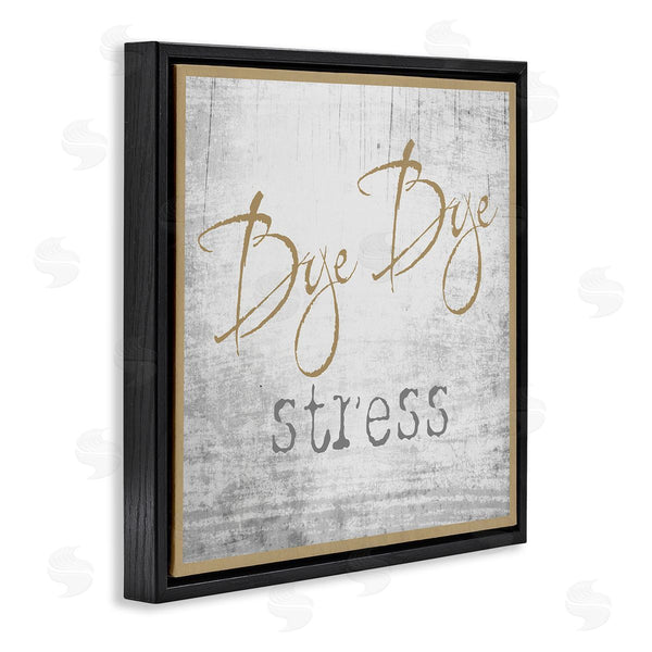 Stupell Industries Graffi*tee Studios | Bye Stress Rustic Distressed Birch Pattern Border Wall Art