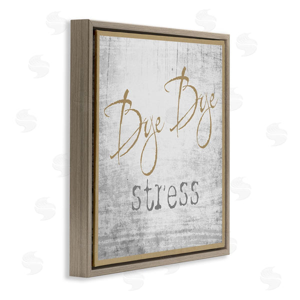 Stupell Industries Graffi*tee Studios | Bye Stress Rustic Distressed Birch Pattern Border Wall Art