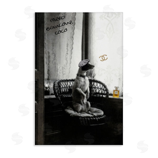 stupell industries Graffi*tee Studios | Chic Dog with French Words