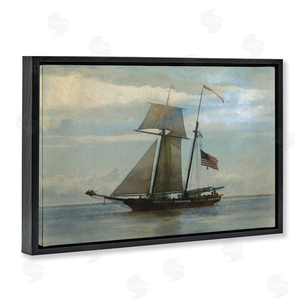 Stupell Industries Graffi*tee Studios | Classic Ship With Flag