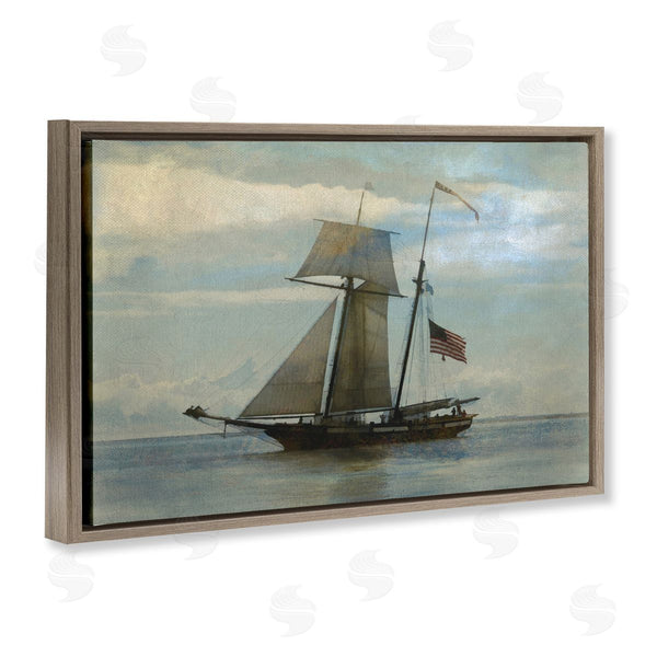 Stupell Industries Graffi*tee Studios | Classic Ship With Flag