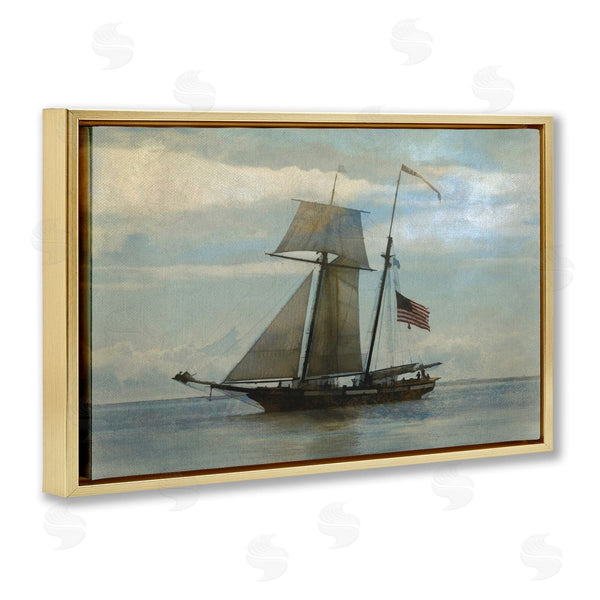 Stupell Industries Graffi*tee Studios | Classic Ship With Flag