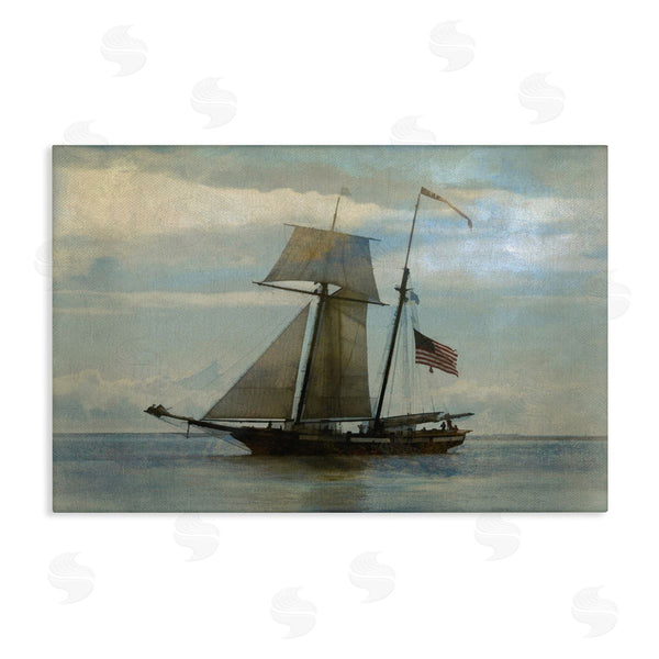 stupell industries Graffi*tee Studios | Classic Ship with Flag