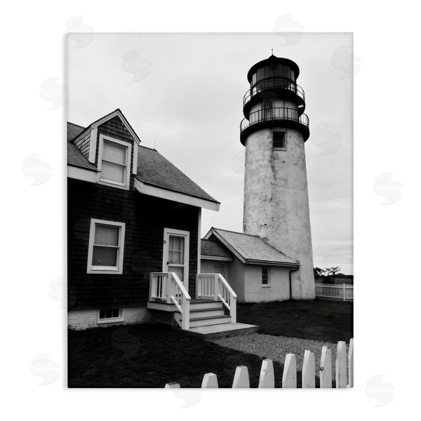 stupell industries Graffi*tee Studios | Coastal Lighthouse with Fence Wall Art