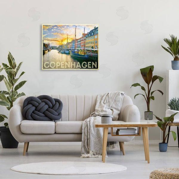 Stupell Industries Graffi*tee Studios | Copenhagen Canal Boats Wall Art