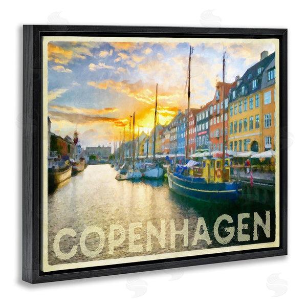 Stupell Industries Graffi*tee Studios | Copenhagen Canal Boats Wall Art