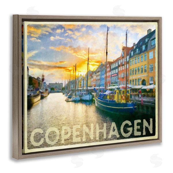 Stupell Industries Graffi*tee Studios | Copenhagen Canal Boats Wall Art