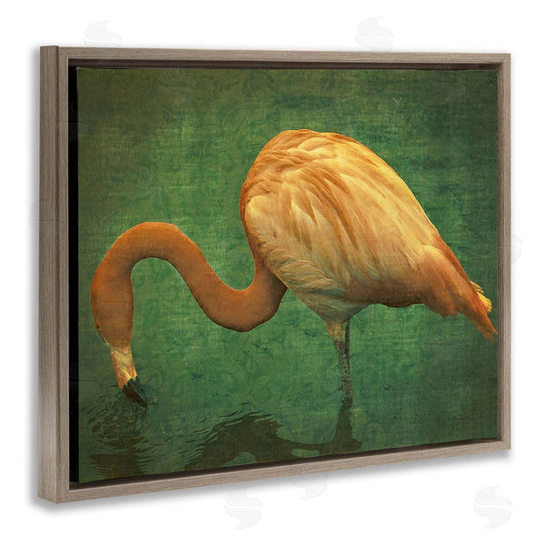 Stupell Industries Graffi*tee Studios | Dark Flamingo In Pond Wall Art