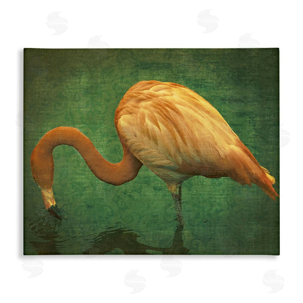 stupell industries Graffi*tee Studios | Dark Flamingo in Pond Wall Art