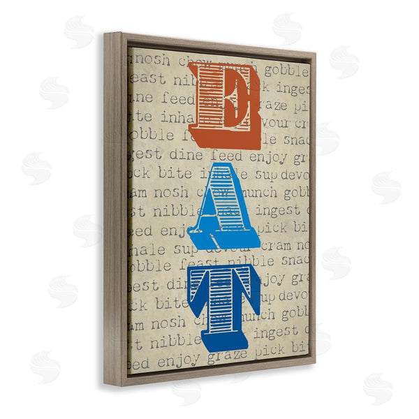 Stupell Industries Graffi*tee Studios | Eat Vintage Striped Stamp Lettering Kitchen Sign Wall Art