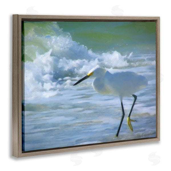 Stupell Industries Graffi*tee Studios | Egret In Splashing Waves Wall Art